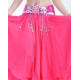 Ceinture de danse orientale satin orientale fushia / argenté