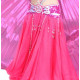 Ceinture de danse orientale satin orientale fushia / argenté
