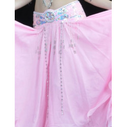 Ceinture de danse orientale satin orientale rose clair