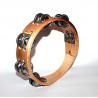 Tambourin en bois 20cm - 2 rangs de cymbalettes
