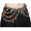 Ceinture de danse tribale multicolore