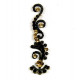 Bindi autocollant indien de luxe noir et strass