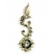 Bindi autocollant hindou argenté et strass