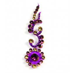 Bindi indien de luxe violet et strass