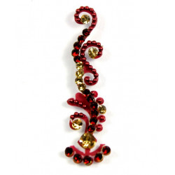 Bindi indien de luxe bordeau