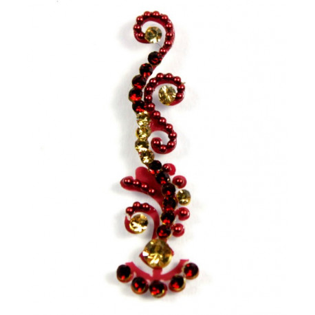 Bindi indien de luxe bordeau
