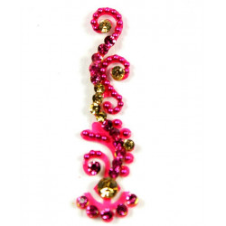 Bindi indien de luxe fuschia et strass