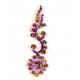 Bindi indien de luxe autocollant parme et strass