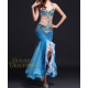 Tenue de scène de danse orientale compléte couleur bleu ciel