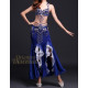 Tenue de scène de danse orientale compléte couleur bleu nuit