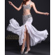 Tenue de scène de danse orientale compléte couleur blanc et argent