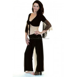 Tenue de cours de danse orientale voilée noir