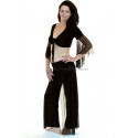 Tenue de cours de danse orientale voilée noir
