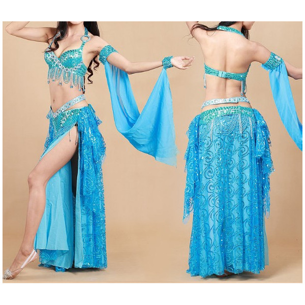 Costume de danse orientale Jasmine turquoise