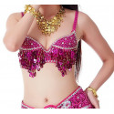 Soutien gorge de danse orientale fuschia