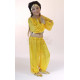 Costume de danse orientale top sarouel enfant jaune