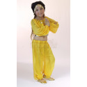 Costume de danse orientale top sarouel enfant jaune