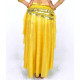 Jupe de danse orientale jaune à reflets dorés