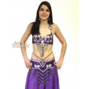 Ensemble coordonné de danse orientale violet et strass