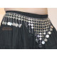 Ceinture métal à sequins argentés forme triangulaire