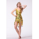 Robe latine à paillettes couleur or