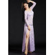 Robe dentelle de danse orientale couleur mauve