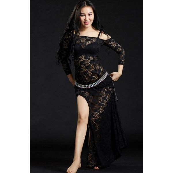 Robe de danse orientale dentelle noir