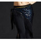 ceinture de danse orientale à paillettes noires