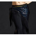 ceinture de danse orientale à paillettes noires