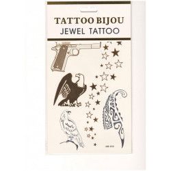 Planche de tatouages or argent Faucon