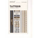 Planche de tatouages or argent 