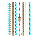 Planche de tatouages or argent style pharaon