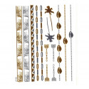 Planche de tatouages or argent Grain de café