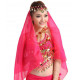 Voile de danse orientale et bollywood pour la tête fuschia