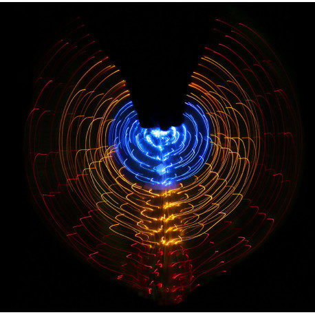 Ailes d'isis de danse orientale lumineuses bleu jaune rouge
