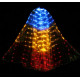 Ailes d'isis de danse orientale lumineuses bleu jaune rouge