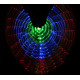 Ailes d'isis de danse orientale lumineuses vert bleu rouge