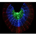 Ailes d'isis de danse orientale lumineuses vert bleu rouge
