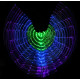 Ailes d'isis de danse orientale lumineuses vert bleu violet