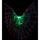 Ailes d'isis de danse orientale lumineuses vert jaune rouge