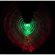 Ailes d'isis de danse orientale lumineuses vert jaune rouge