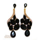 Boucles d'oreilles fantaisie style indien noires