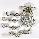 Peigne à cheveux strass argenté motif fleur