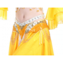 Ceinture de danse orientale perlée couleur or