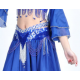 Ceinture de danse orientale perlée couleur bleu royal