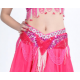 Ceinture de danse orientale perlée couleur fuschia