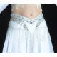 Ceinture de danse orientale perlée couleur argentée