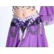 Ceinture de danse orientale perlée violette