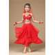 Costume de danse orientale enfant rouge top jupe