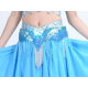 Ceinture de danse orientale perlée bleu ciel
